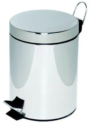 Produktbild von Tretabfalleimer Stahl kunststoffbeschichtet 5l chrom