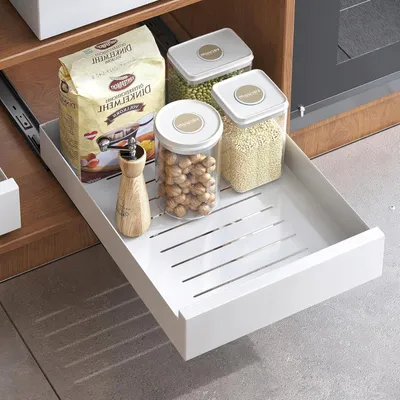 Produktbild von Ausziehbare Schublade für Schrank, Weiß, 30x43x9 cm