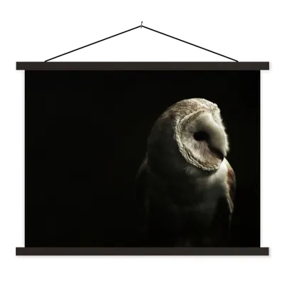 Produktbild von MuchoWow® Textilposter Eule - Vogel - Porträt 150x113 cm mit schwarzem Rahmen - Wohnzimmer