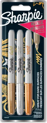 Produktbild von Sharpie Metallic-Permanentmarker | Gold | Silber & Bronze (neu) | 3 Stück