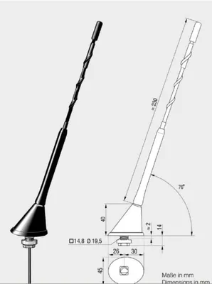 Immagine prodotto di Antenna da tetto ATBB Flex (AM/FM/DAB, DAB+ passivo) Fakra(f)