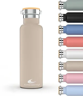 Productafbeelding van DAIKOKU fles, dubbelwandige thermosfles van roestvrij staal, thermosfles die