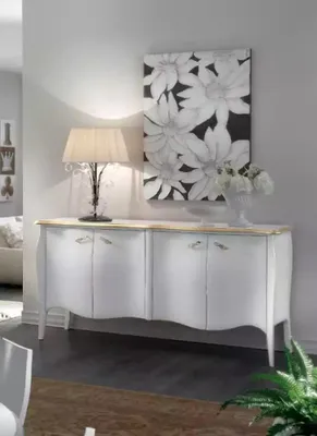 Immagine prodotto di Credenza cassettiera soggiorno legno moderno bianco armadi design