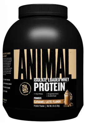 Produktbild von Universal Nutrition Animal Isolate Loaded Whey Protein (5lbs) Caramel Latte - Eiweiße - Molkenprotein-Mischung