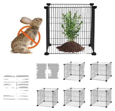 Immagine prodotto di VEVOR confezione da 5 protezioni per piante dagli animali, protezioni per piante in filo di ferro da 15,35 x 15,35 pollici, gabbie per piante all'aperto, fiori e ortaggiAllontanare gli scoiattoli, 20 pezzi in rete metallica