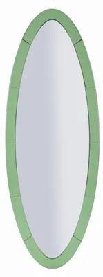 Imagen del producto de FURNLUX Espejo de pared Oslo, color verde, 55 cm / Color principal: verde / Dimensiones: 55 x 150 x 2 cm