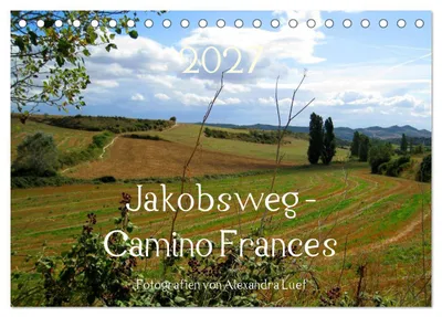 Produktbild von Jakobsweg - Camino Frances (Tischkalender 2027 DIN A5 quer), CALVENDO Monatskalender
