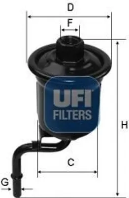 Produktbild von Kraftstofffilter UFI 31.927.00 für TOYOTA Avensis Kombi (T22) Filtereinsatz