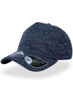 Produktbild von 5-Panel-Design  Knit Cap - PVC-Verschluss - Farbe: Navy/Grey - Größe: One Size