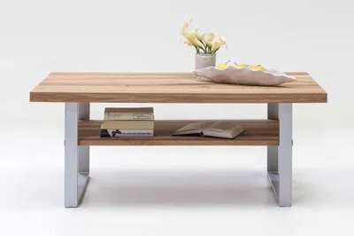 Produktbild von Genialer Couchtisch Metall und Eiche geölt