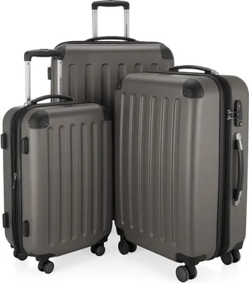 Produktbild von SPREE 3-teilige Kofferset - Handgepäck 55 cm - Mittelgroße Koffer 65 cm - Große Reisekoffer 75 cm - TSA - 4 Rollen - Graphitgrau Kofferset 3-teilig