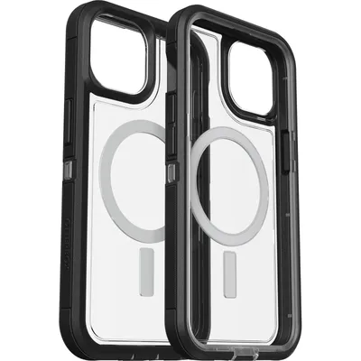 Produktbild von OtterBox Defender XT Hülle für iPhone 14 Pro mit MagSafe, stoßfest, ultra-robust, schützende Hülle, 5x getestet nach Militärstandard, Black Crystal