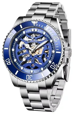 Immagine prodotto di Orologio da uomo Pagani Design Salvo, movimento meccanico, acciaio inossidabile, color argento/blu