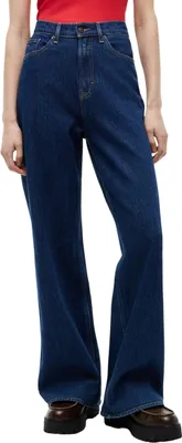 Productafbeelding van Tommy Jeans dames jeans, model Claire, wijde pijpen, blauw (donkere denim), maat 29W/34L