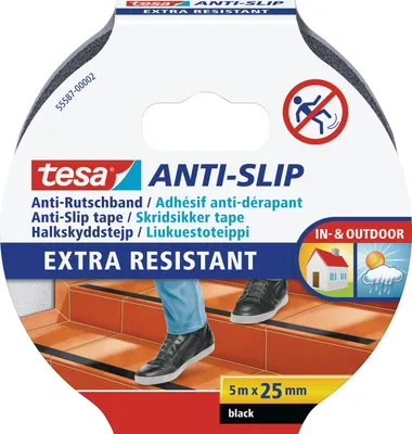 Produktbild von tesa Anti-Rutschband 5m 25mm schwarz