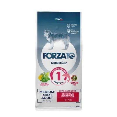 Obrázek produktu pro Forza10 MONODiet Sensitive Digestion M/L s rybou 10 kg pro psy
