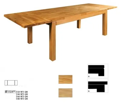 Image de Table de salle à manger en bois Tables Salon Salle à manger Table en bois massif 160x90cm Tables de salle à manger Massive