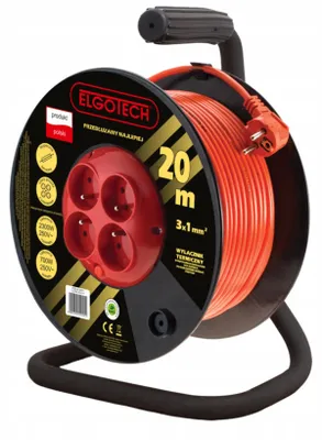 Obrázek produktu pro 30m navíjecí prodlužovací kabel OMY 3x1 4xGS PZB-40-30Y/1