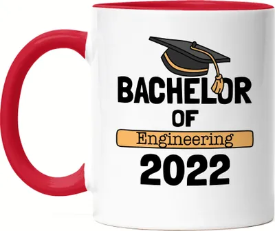 Produktbild von Bachelor of Engineering 2022 Tasse Rot Studium Absolvent Abschluss Geschenk Bachelorabschluss Uni