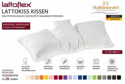 Produktbild von Lattokiss Kissen von Lattoflex Nackenstützkissen verstellbar einstellbar, KI-generiertes Bild