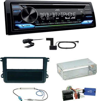 Produktbild von JVC KD-DB912BT Digitalradio USB CD Einbauset für EOS Polo Caddy Amarok Scirocco