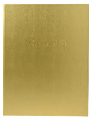 Kunstleder-Gästebuch BALACRON, 27x22 cm, Goldrand, 100 weiße Seiten