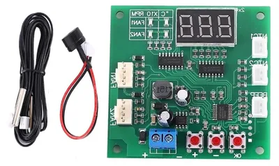 Productafbeelding van 2-Kanalige PWM Ventilator Snelheidsregelaar Temperatuur Controller LCD Displaymodule