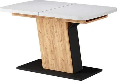 Produktbild von Esstisch Vicco Fenaro Weiß/Goldkraft Eiche 120 x 80 cm ausziehbar, Model 56601