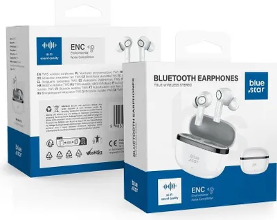 Obrázek produktu pro Bezdrátová stereo sluchátka Blue Star TWS AC20C s funkcí ENC bílá