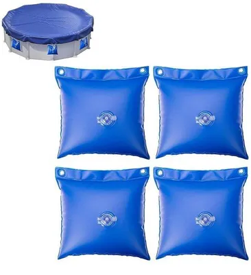 Obrázok produktu pre Sady závaží na kryty bazénov - PVC vaky na kryty bazénov - odvodňovacie vaky pre vonkajšie bazény - príslušenstvo na zimné uskladnenie - vaky naplnené vodou, vhodné pre všetky kryty bazénov - PVC - 29 x 30 cm - pre vonkajšie bazény - modré