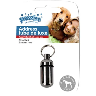 Produktbild von Adresshülse De Luxe wasserdicht 3,6 cm für Hunde und Katzen mit Befestigungsring