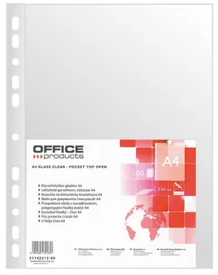 Image de Pochettes pour documents A4 en PP, 100 pièces - Office