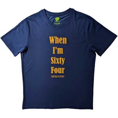 Immagine prodotto di The Beatles | Maglietta ufficiale della band | When I'm Sixty Four (Back Print), media, blu