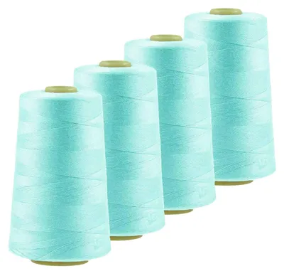 Produktbild von 4 x 4572m Qualitäts Overlock-Garn Overlock-Nähgarn  Farbe 821 - 860, Farbe:A830 pastelltürkis