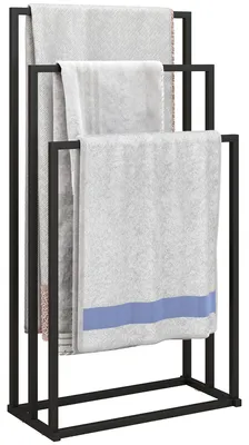Productafbeelding van Staande handdoekhouder met 3 stangen, stalen handdoekladder, 45 x 21,5 x 85 cm