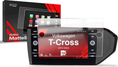 Produktbild von Matte Autodisplayfolie für Volkswagen T-Cross Discover Media (2019-2024), Grizz Protector