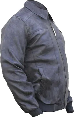 Produktbild von German Wear, Trend Lederjacke lammnappa echtleder Jacke aus Lamm Nappa Leder grau, Größe:54/XL