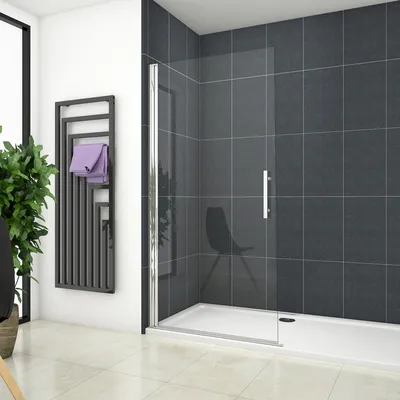 Produktbild von Walk in Duschkabine 100x195cm Pendel-Duschwand 6mm Nanoglas begehbare dusche Duschabtrennung
