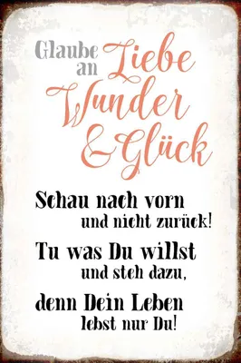Produktbild von vianmo Holzschild 30x20 cm glaube an Liebe Wunder Glück Dekoration