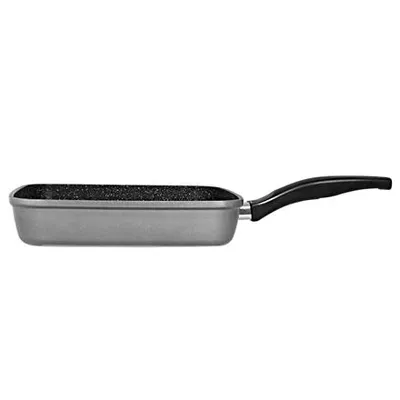 Immagine prodotto di Stoneline pan 7515 Grill, Diametro 26 cm, Adatto per piano cottura a induzione, Maniglia fissa, Grigio