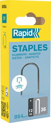 Obrázek produktu pro Rapid 40109626, Balík svorek, 1,2 cm, 864 svorek, R36, 49 mm, 27 mm