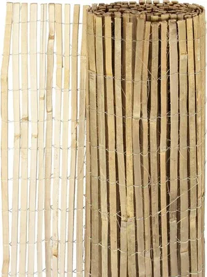 Productafbeelding van Famanu bamboe privacy schermen - natuurlijke bamboematten, 100 x 300 cm