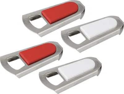Produktbild von Fackelmann Kapselheber 2er-Set Multifunktionaler Flaschenöffner und Verschluss in Rot/Weiß & Silber, Ideal für jeden Haushalt mit stilvollem Design