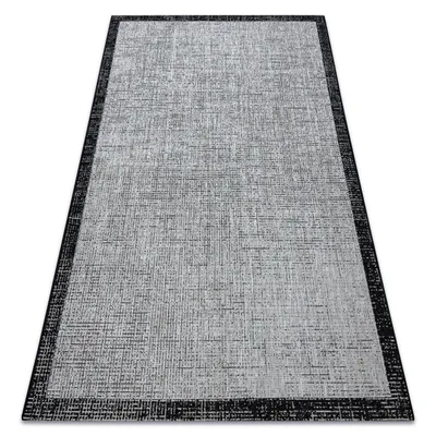 Obrázek produktu pro KOBEREC SIZAL FLOORLUX 20401 vzor rámu stříbrný / Černá  šedá 160x230 cm