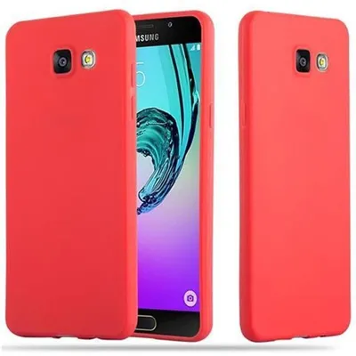 Image de Cadorabo Housse pour Samsung Galaxy A5 2016 Housse de protection en rouge Housse pour téléphone portable TPU Silicone Etui Case Cover