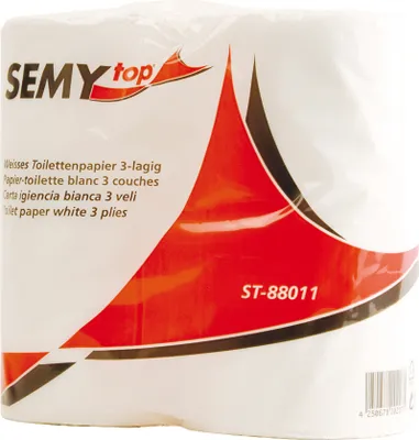 Produktbild von 64 Rollen Toilettenpapier Semytop 200 Blatt, 3-lagig, hochweiß, 100% Zellstoff ST-88011