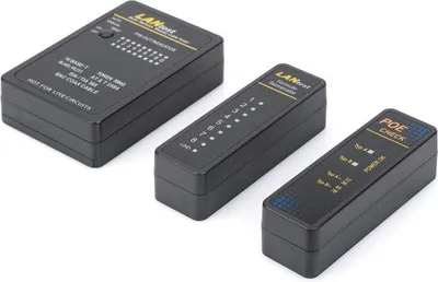 Produktbild von Netzwerk- und Kabelprüfer mit PoE-Testfunktion - Automatische Scan für RJ45, RJ11, ISDN und Coax - Ideal für LAN- und Kabelwartungsaufgaben