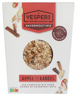 Produktbild von Yespers Ontbijtmix Apfel & Zimt 1000g – Frühstücksmischung mit Apfel- und Zimtgeschmack