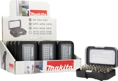 Produktbild von Makita Bitset 31 teilig, 12 Stk. Aufstelller - 12 teilig