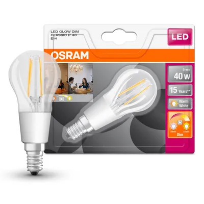 Produktbild von Osram SST CLAS P 4.5W 2700K E14 DIM LED-Lampe, Birnenform, Sockel E14, 4,5 Watt, Warmweiß, 2700 K, dimmbar